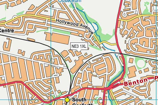 NE3 1XL map - OS VectorMap District (Ordnance Survey) NE3 1XL map - OS VectorMap District (Ordnance Survey)
