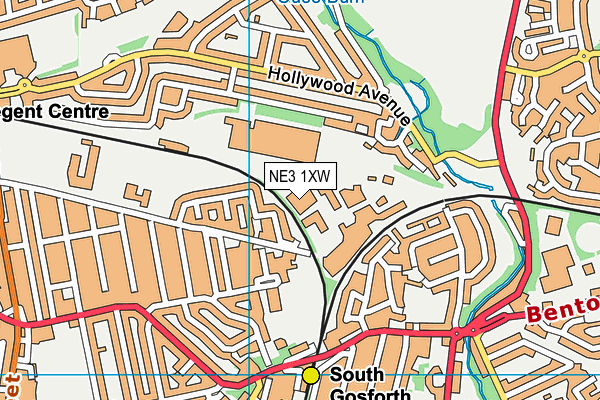 NE3 1XW map - OS VectorMap District (Ordnance Survey) NE3 1XW map - OS VectorMap District (Ordnance Survey)