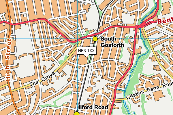 NE3 1XX map - OS VectorMap District (Ordnance Survey) NE3 1XX map - OS VectorMap District (Ordnance Survey)