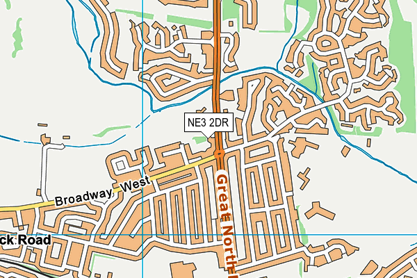 NE3 2DR map - OS VectorMap District (Ordnance Survey) NE3 2DR map - OS VectorMap District (Ordnance Survey)