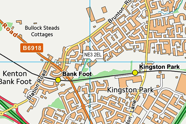 NE3 2EL map - OS VectorMap District (Ordnance Survey) NE3 2EL map - OS VectorMap District (Ordnance Survey)