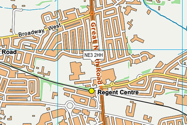 NE3 2HH map - OS VectorMap District (Ordnance Survey) NE3 2HH map - OS VectorMap District (Ordnance Survey)