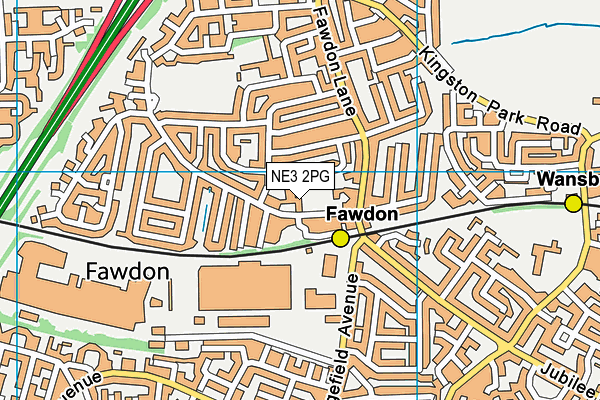 NE3 2PG map - OS VectorMap District (Ordnance Survey) NE3 2PG map - OS VectorMap District (Ordnance Survey)