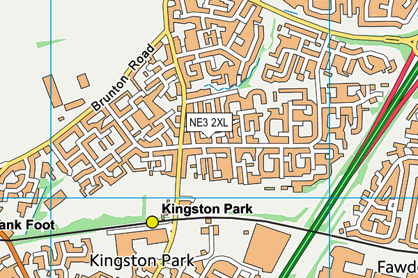 NE3 2XL map - OS VectorMap District (Ordnance Survey) NE3 2XL map - OS VectorMap District (Ordnance Survey)