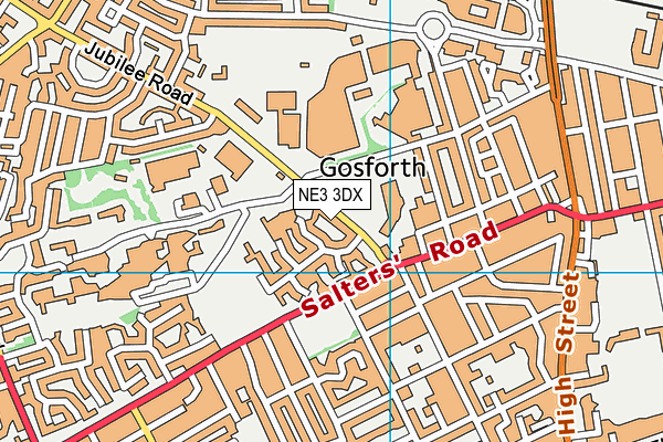 NE3 3DX map - OS VectorMap District (Ordnance Survey) NE3 3DX map - OS VectorMap District (Ordnance Survey)