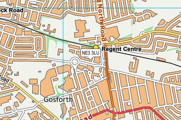 NE3 3LU map - OS VectorMap District (Ordnance Survey) NE3 3LU map - OS VectorMap District (Ordnance Survey)