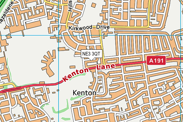 NE3 3QT map - OS VectorMap District (Ordnance Survey) NE3 3QT map - OS VectorMap District (Ordnance Survey)