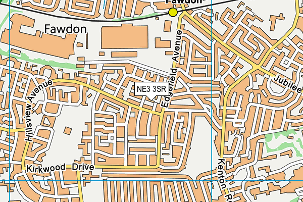 NE3 3SR map - OS VectorMap District (Ordnance Survey) NE3 3SR map - OS VectorMap District (Ordnance Survey)
