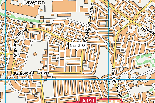 NE3 3TQ map - OS VectorMap District (Ordnance Survey) NE3 3TQ map - OS VectorMap District (Ordnance Survey)