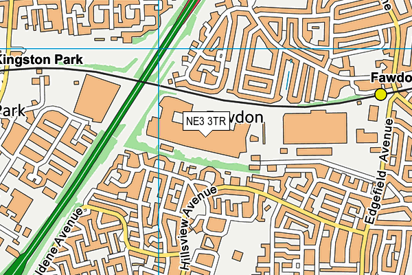 NE3 3TR map - OS VectorMap District (Ordnance Survey) NE3 3TR map - OS VectorMap District (Ordnance Survey)