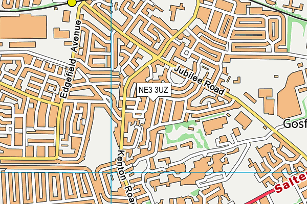 NE3 3UZ map - OS VectorMap District (Ordnance Survey) NE3 3UZ map - OS VectorMap District (Ordnance Survey)