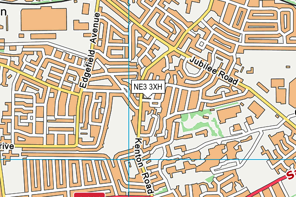 NE3 3XH map - OS VectorMap District (Ordnance Survey) NE3 3XH map - OS VectorMap District (Ordnance Survey)