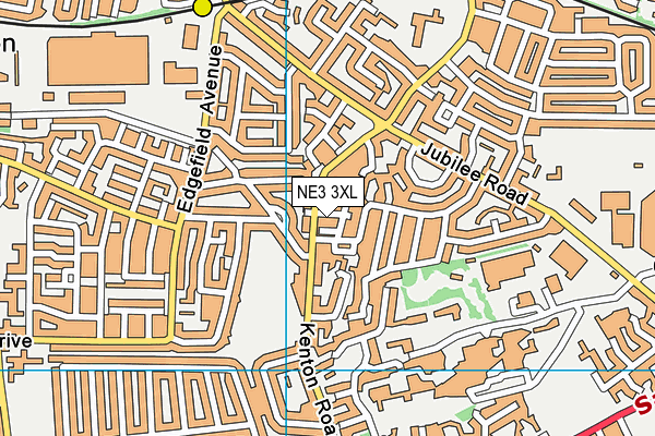 NE3 3XL map - OS VectorMap District (Ordnance Survey) NE3 3XL map - OS VectorMap District (Ordnance Survey)