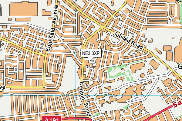 NE3 3XP map - OS VectorMap District (Ordnance Survey) NE3 3XP map - OS VectorMap District (Ordnance Survey)