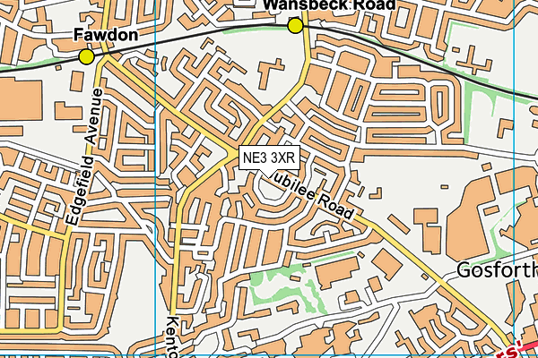 NE3 3XR map - OS VectorMap District (Ordnance Survey) NE3 3XR map - OS VectorMap District (Ordnance Survey)