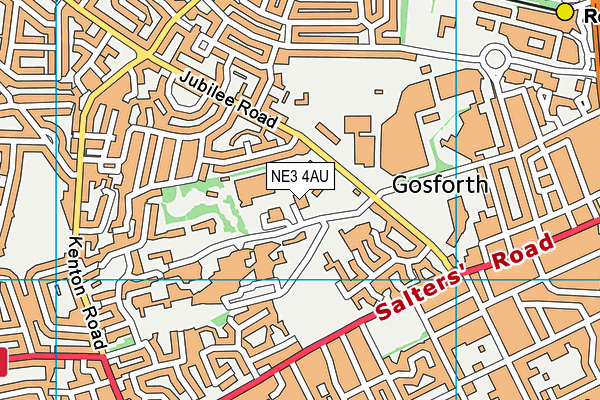 NE3 4AU map - OS VectorMap District (Ordnance Survey) NE3 4AU map - OS VectorMap District (Ordnance Survey)
