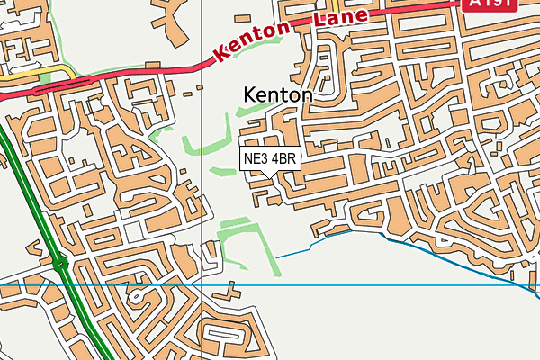 NE3 4BR map - OS VectorMap District (Ordnance Survey) NE3 4BR map - OS VectorMap District (Ordnance Survey)