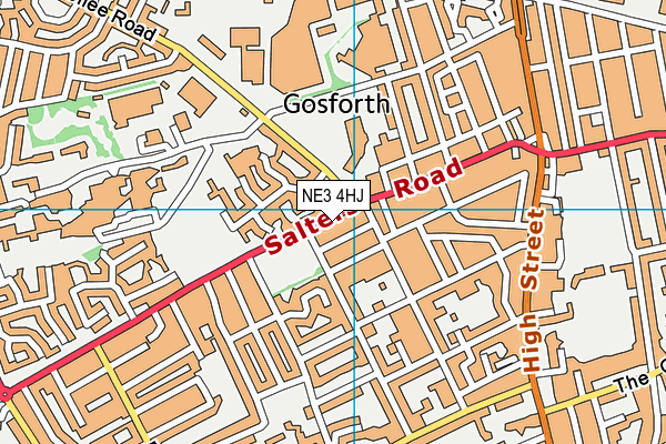 NE3 4HJ map - OS VectorMap District (Ordnance Survey) NE3 4HJ map - OS VectorMap District (Ordnance Survey)