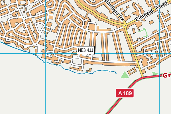 NE3 4JJ map - OS VectorMap District (Ordnance Survey) NE3 4JJ map - OS VectorMap District (Ordnance Survey)