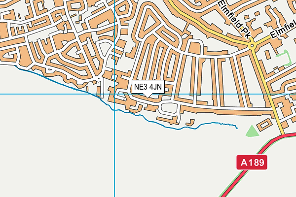 NE3 4JN map - OS VectorMap District (Ordnance Survey) NE3 4JN map - OS VectorMap District (Ordnance Survey)