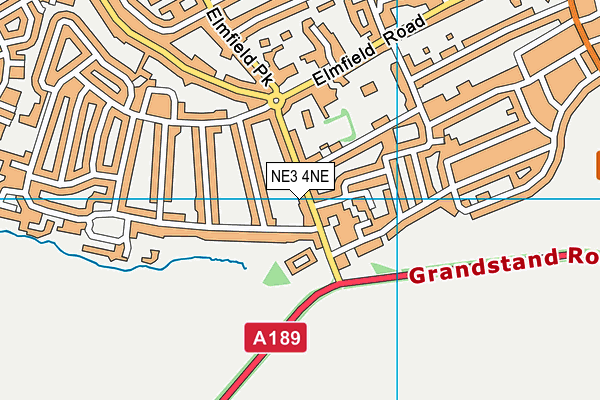NE3 4NE map - OS VectorMap District (Ordnance Survey) NE3 4NE map - OS VectorMap District (Ordnance Survey)