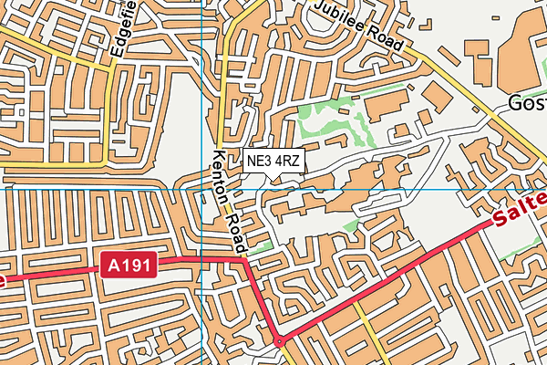 NE3 4RZ map - OS VectorMap District (Ordnance Survey) NE3 4RZ map - OS VectorMap District (Ordnance Survey)