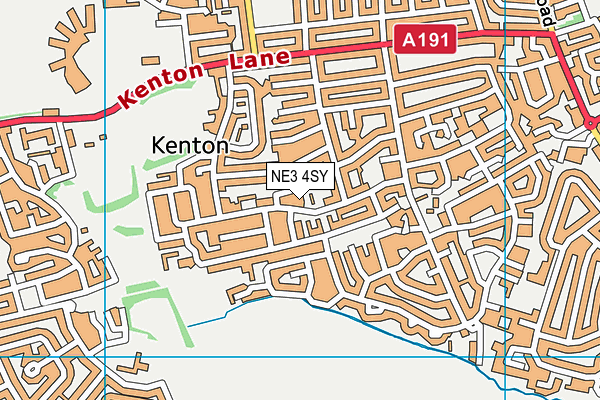 NE3 4SY map - OS VectorMap District (Ordnance Survey) NE3 4SY map - OS VectorMap District (Ordnance Survey)