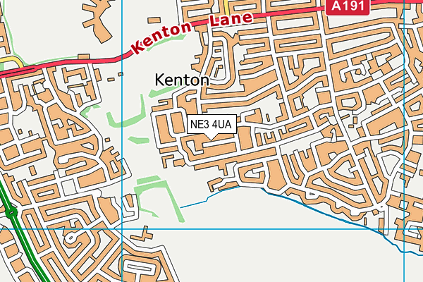 NE3 4UA map - OS VectorMap District (Ordnance Survey) NE3 4UA map - OS VectorMap District (Ordnance Survey)