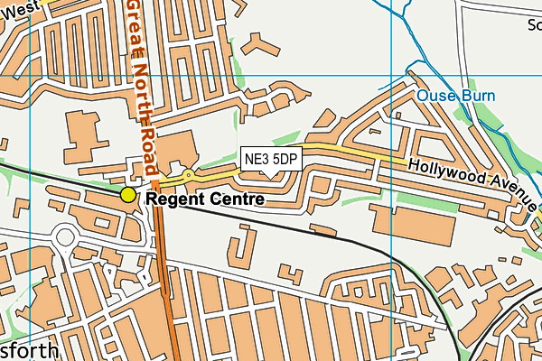 NE3 5DP map - OS VectorMap District (Ordnance Survey) NE3 5DP map - OS VectorMap District (Ordnance Survey)