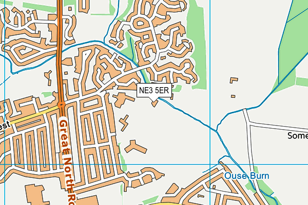 NE3 5ER map - OS VectorMap District (Ordnance Survey) NE3 5ER map - OS VectorMap District (Ordnance Survey)