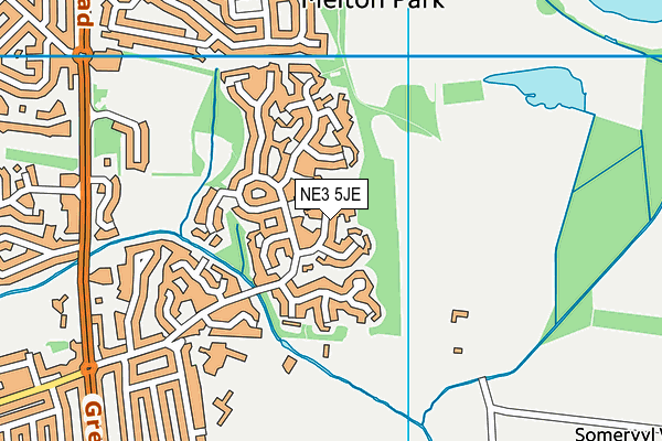 NE3 5JE map - OS VectorMap District (Ordnance Survey) NE3 5JE map - OS VectorMap District (Ordnance Survey)