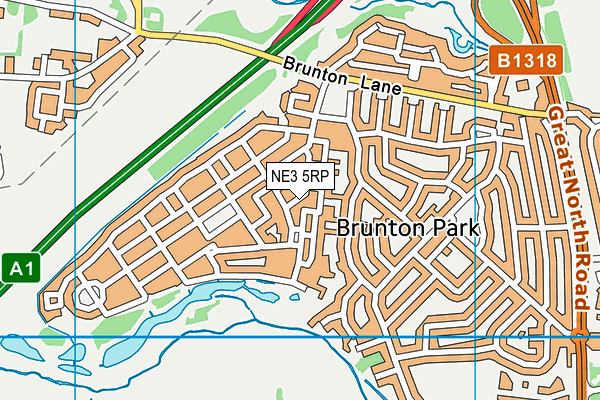 NE3 5RP map - OS VectorMap District (Ordnance Survey) NE3 5RP map - OS VectorMap District (Ordnance Survey)