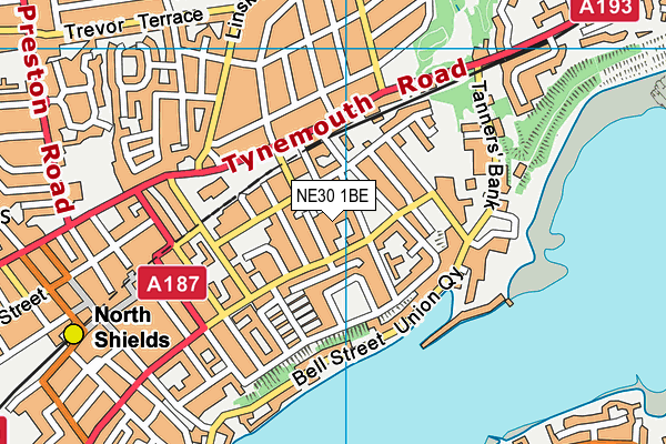 NE30 1BE map - OS VectorMap District (Ordnance Survey) NE30 1BE map - OS VectorMap District (Ordnance Survey)