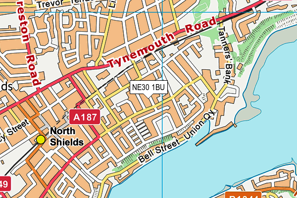 NE30 1BU map - OS VectorMap District (Ordnance Survey) NE30 1BU map - OS VectorMap District (Ordnance Survey)