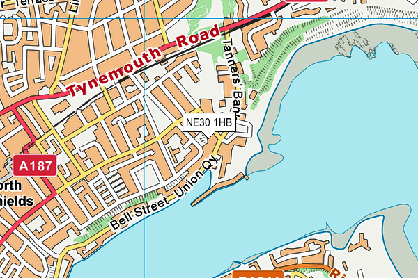 NE30 1HB map - OS VectorMap District (Ordnance Survey) NE30 1HB map - OS VectorMap District (Ordnance Survey)