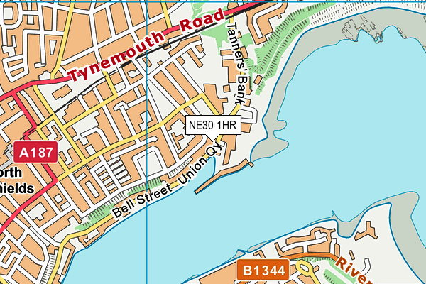 NE30 1HR map - OS VectorMap District (Ordnance Survey) NE30 1HR map - OS VectorMap District (Ordnance Survey)