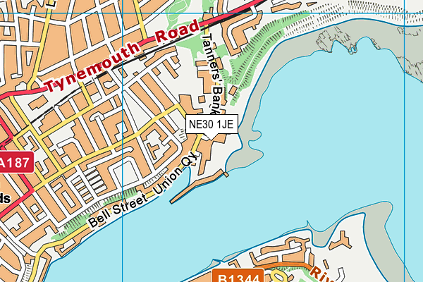 NE30 1JE map - OS VectorMap District (Ordnance Survey)