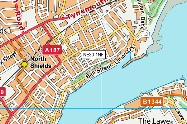 NE30 1NF map - OS VectorMap District (Ordnance Survey)