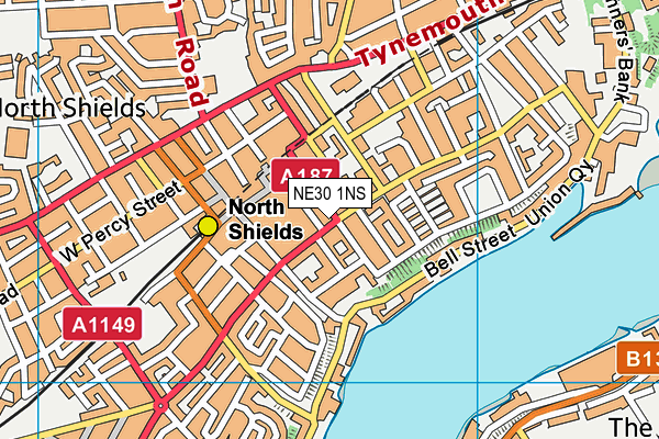 NE30 1NS map - OS VectorMap District (Ordnance Survey) NE30 1NS map - OS VectorMap District (Ordnance Survey)