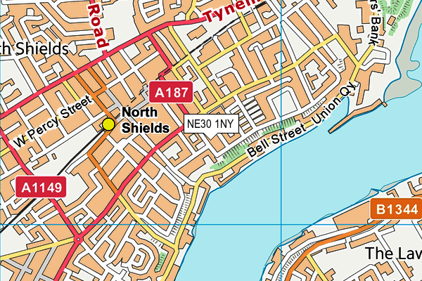 NE30 1NY map - OS VectorMap District (Ordnance Survey)