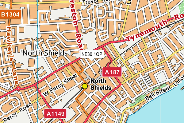 NE30 1QP map - OS VectorMap District (Ordnance Survey) NE30 1QP map - OS VectorMap District (Ordnance Survey)
