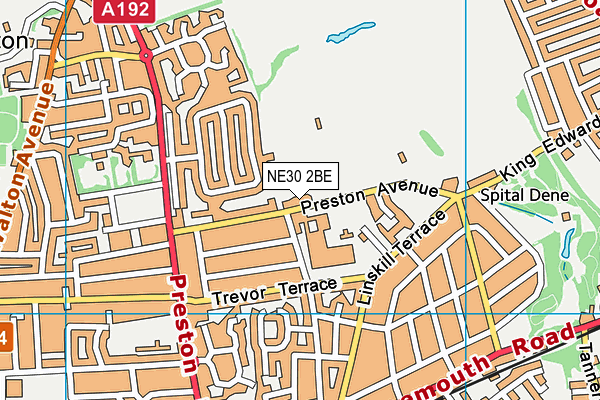 NE30 2BE map - OS VectorMap District (Ordnance Survey) NE30 2BE map - OS VectorMap District (Ordnance Survey)