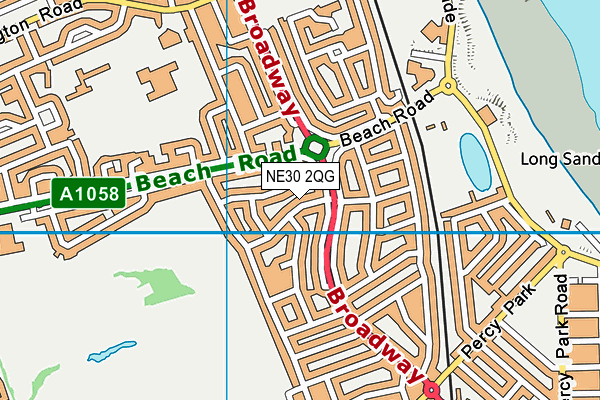 NE30 2QG map - OS VectorMap District (Ordnance Survey)