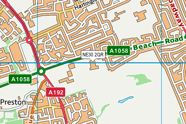 NE30 2QR map - OS VectorMap District (Ordnance Survey) NE30 2QR map - OS VectorMap District (Ordnance Survey)