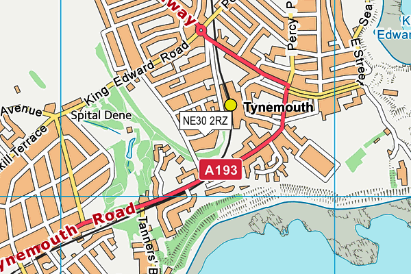 NE30 2RZ map - OS VectorMap District (Ordnance Survey)