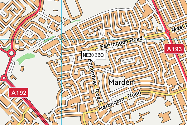 NE30 3BQ map - OS VectorMap District (Ordnance Survey) NE30 3BQ map - OS VectorMap District (Ordnance Survey)
