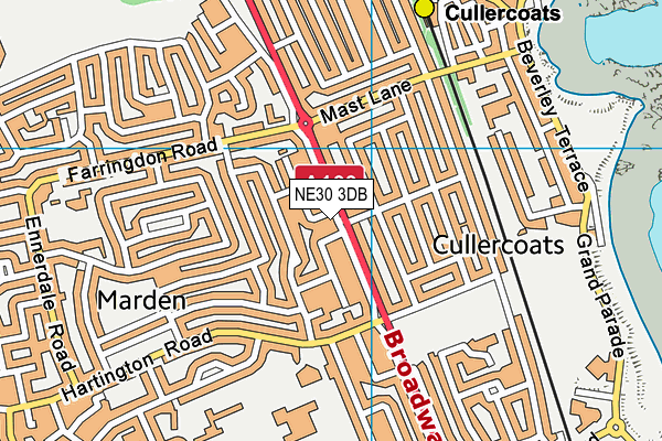 NE30 3DB map - OS VectorMap District (Ordnance Survey) NE30 3DB map - OS VectorMap District (Ordnance Survey)