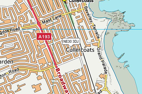 NE30 3DJ map - OS VectorMap District (Ordnance Survey) NE30 3DJ map - OS VectorMap District (Ordnance Survey)