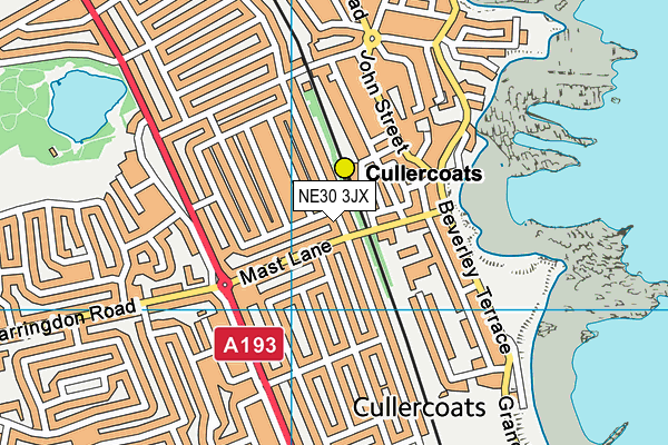 NE30 3JX map - OS VectorMap District (Ordnance Survey) NE30 3JX map - OS VectorMap District (Ordnance Survey)