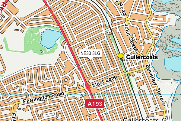 NE30 3LG map - OS VectorMap District (Ordnance Survey) NE30 3LG map - OS VectorMap District (Ordnance Survey)